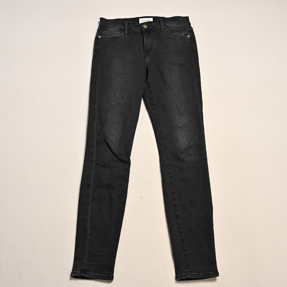 FRAME Jeans Womens 26 Le HIgh Skinny Gothic Gothcore Grunge Belt Loops